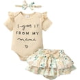 thumbnail image 1 of Newborn Infant Baby Girl Clothes Romper Shorts Set Floral Summer Outfits Cute Baby Clothes Girl, 1 of 8