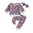 thumbnail image 1 of Newborn Infant Baby Girl Clothes Set Long Sleeve Sweatshirts Tops Pants Outfits Clothing Gifts 3 6 9 12 18 24 Months, 1 of 10