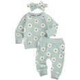 thumbnail image 1 of Newborn Infant Baby Girl Clothes Set Long Sleeve Sweatshirts Tops Pants Outfits Clothing Gifts, 1 of 5