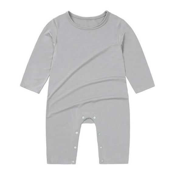 Newborn Infant Baby Girl Romper Bodysuit Girls One Piece Jumpsuit Pants Clothes Outfits Gray 3-6 Months