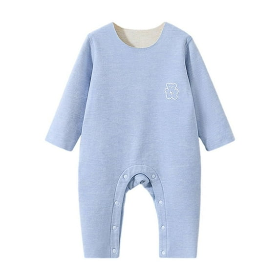 Newborn Infant Baby Girls Boys Fall Outfit Cotton Long Sleeve Romper Long Pants Solid Color Fall Winter Outfits 1-12 Months Baby