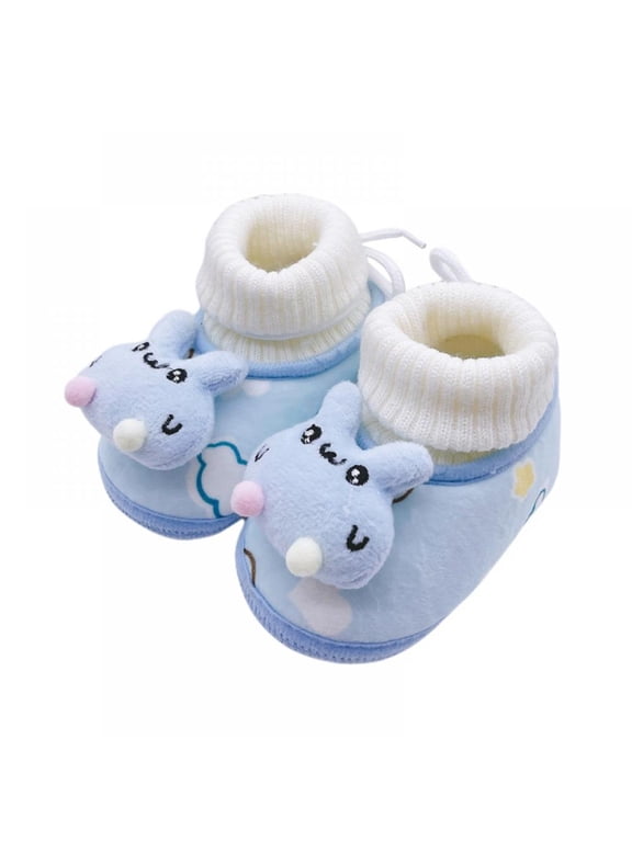 Newborn Infant Baby Girls Boys Warm Fleece Winter Booties First Walkers Slippers Shoes