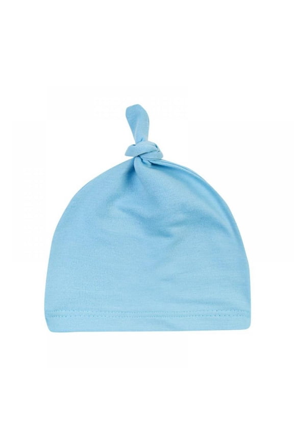 Newborn Infant Baby Knotted Cotton Hat Soft Cotton Cap Hat Solid Colors