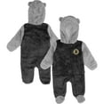 thumbnail image 1 of Newborn & Infant Black Boston Bruins Game Nap Teddy Fleece Bunting Full-Zip Sleeper, 1 of 3