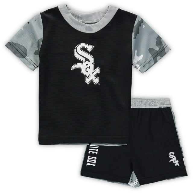 Newborn & Infant Black Chicago White Sox Pinch Hitter T-Shirt & Shorts Set