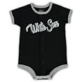 thumbnail image 1 of Newborn & Infant Black Chicago White Sox Stripe Power Hitter Romper, 1 of 1