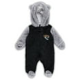 thumbnail image 1 of Newborn & Infant Black/Gray Jacksonville Jaguars Game Nap Teddy Fleece Bunting Full-Zip Sleeper, 1 of 2