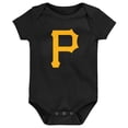 thumbnail image 1 of Newborn & Infant Black Pittsburgh Pirates Primary Team Logo Bodysuit, 1 of 1