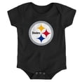 thumbnail image 1 of Newborn & Infant Black Pittsburgh Steelers Team Logo Bodysuit, 1 of 1