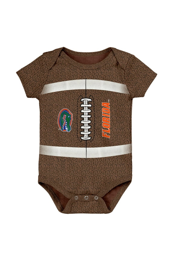 Newborn & Infant Brown Florida Gators Catch Me Football Bodysuit