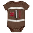 thumbnail image 1 of Newborn & Infant Brown Nebraska Huskers Catch Me Football Bodysuit, 1 of 1