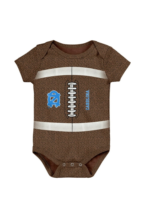 Newborn & Infant Brown North Carolina Tar Heels Catch Me Football Bodysuit