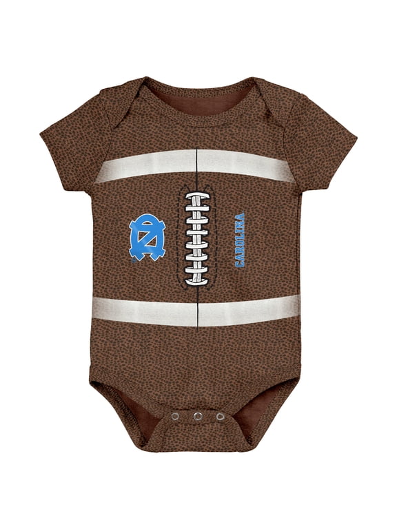 Newborn & Infant Brown North Carolina Tar Heels Catch Me Football Bodysuit
