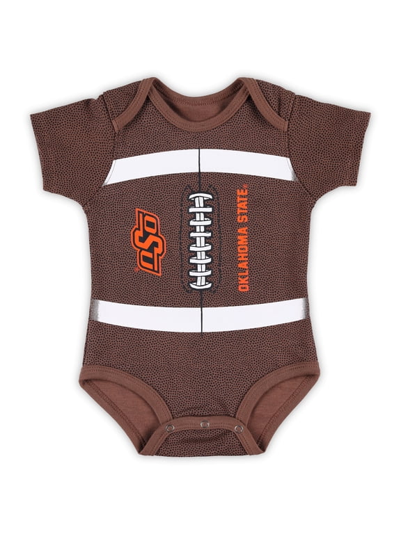 Newborn & Infant Brown Oklahoma State Cowboys Catch Me Football Bodysuit