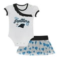 thumbnail image 1 of Newborn & Infant Carolina Panthers Love My Team Bodysuit & Skirt Set, 1 of 5