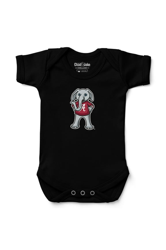 Newborn & Infant Chad & Jake Black Alabama Crimson Tide Mascot Logo Bodysuit