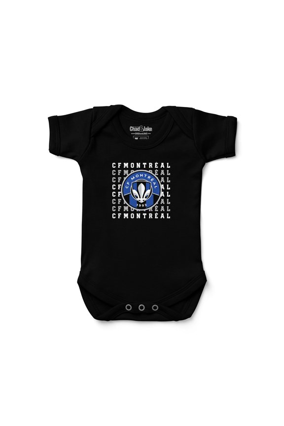 Newborn & Infant Chad & Jake Black CF Montreal Retro Bodysuit