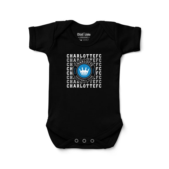 Newborn & Infant Chad & Jake Black Charlotte FC Retro Bodysuit