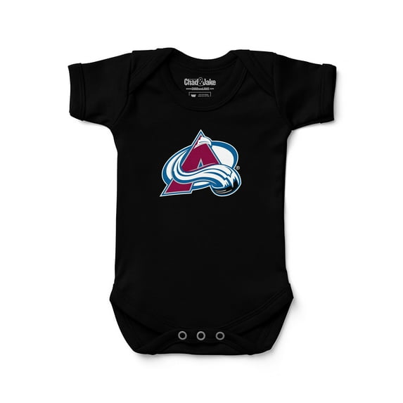 Newborn & Infant Chad & Jake Black Colorado Avalanche Primary Logo Bodysuit