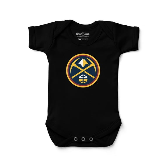 Newborn & Infant Chad & Jake Black Denver Nuggets Primary Logo Bodysuit