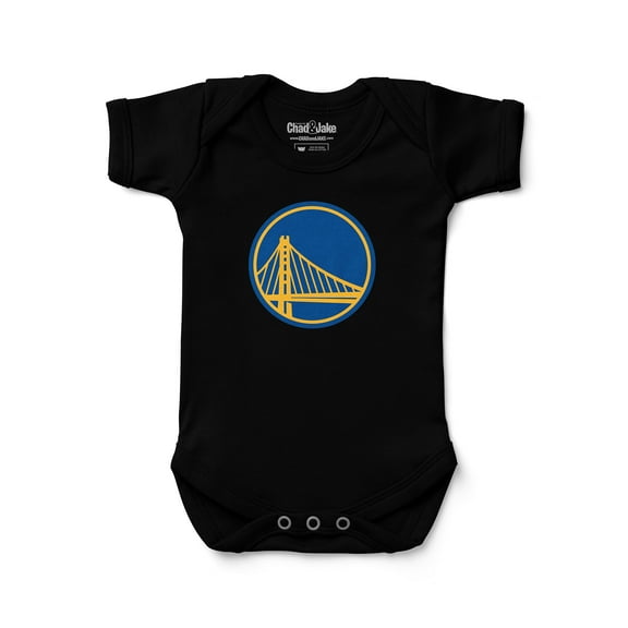 Newborn & Infant Chad & Jake Black Golden State Warriors Primary Logo Bodysuit
