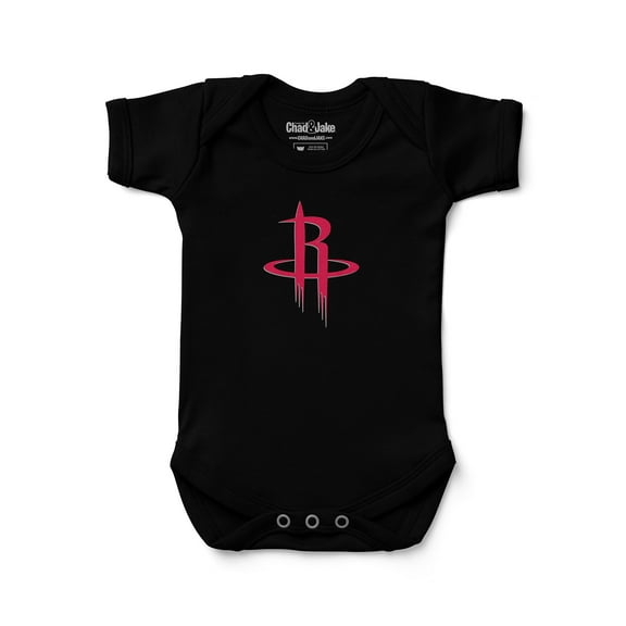 Newborn & Infant Chad & Jake Black Houston Rockets Primary Logo Bodysuit