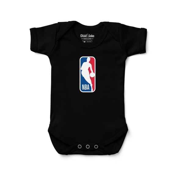 Newborn & Infant Chad & Jake Black NBA Events Primary Logo Bodysuit