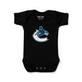 thumbnail image 1 of Newborn & Infant Chad & Jake Black Vancouver Canucks Primary Logo Bodysuit, 1 of 1