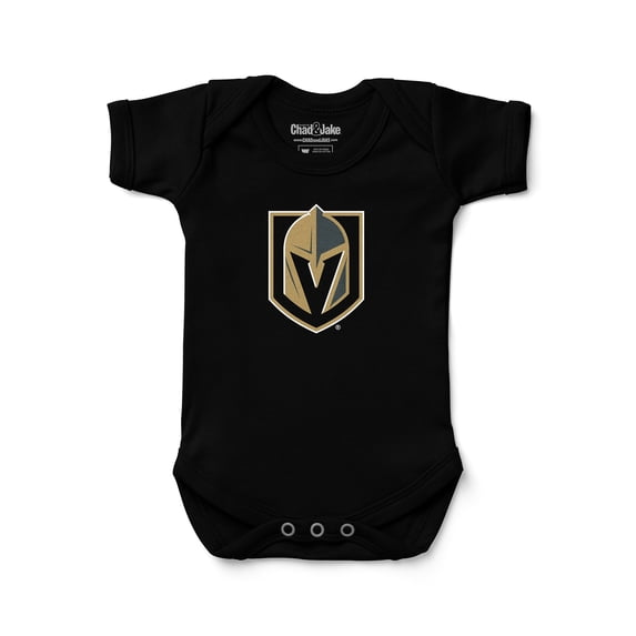 Newborn & Infant Chad & Jake Black Vegas Golden Knights Primary Logo Bodysuit