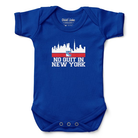 Newborn & Infant Chad & Jake  Blue New York Rangers No Quit Bodysuit
