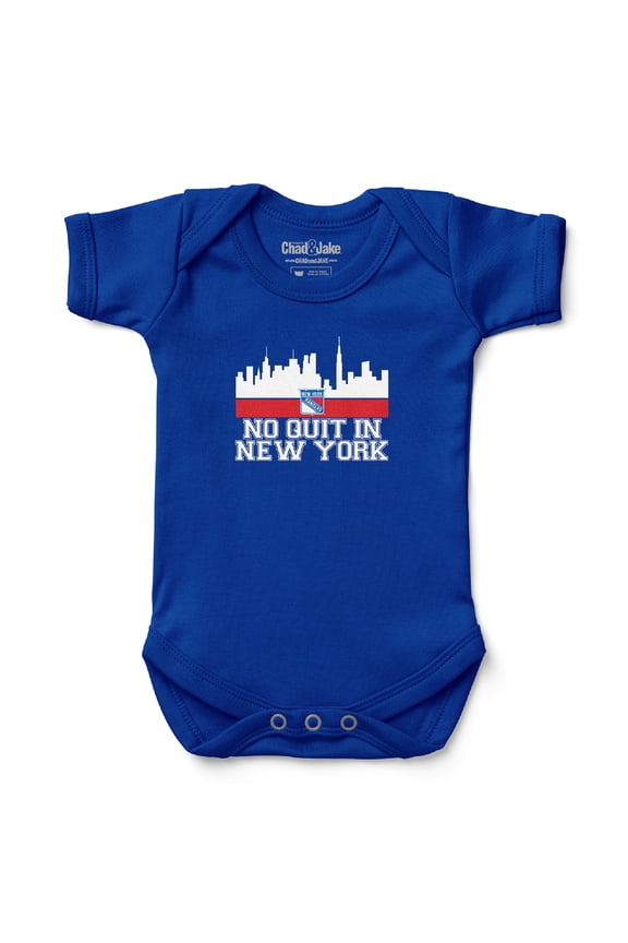 Newborn & Infant Chad & Jake  Blue New York Rangers No Quit Bodysuit