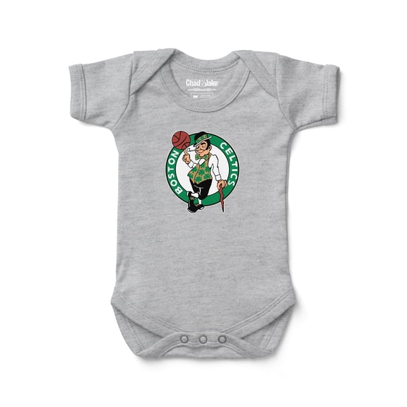 Newborn & Infant Chad & Jake Heather Gray Boston Celtics Primary Logo Bodysuit