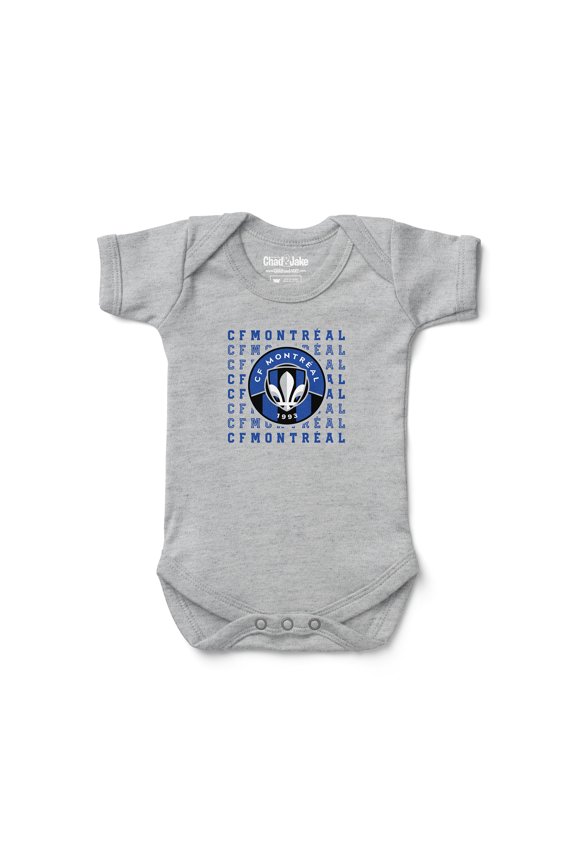 Newborn & Infant Chad & Jake Heather Gray CF Montreal Retro Bodysuit