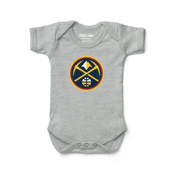 Newborn & Infant Chad & Jake Heather Gray Denver Nuggets Primary Logo Bodysuit