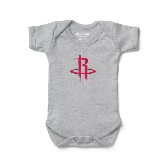 Newborn & Infant Chad & Jake Heather Gray Houston Rockets Primary Logo Bodysuit