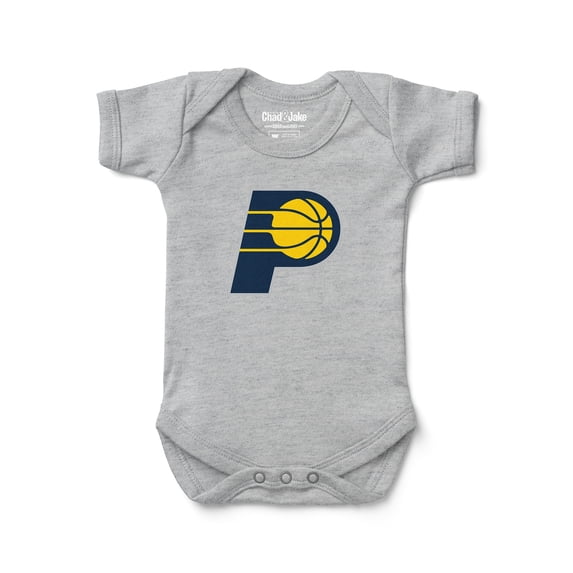 Newborn & Infant Chad & Jake Heather Gray Indiana Pacers Primary Logo Bodysuit