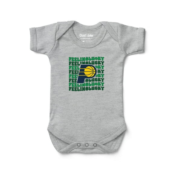 Newborn & Infant Chad & Jake Heather Gray Indiana Pacers St. Patrick's Day Feeling Lucky Bodysuit