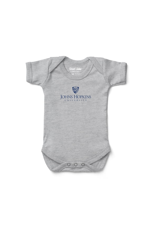 Newborn & Infant Chad & Jake Heather Gray Johns Hopkins Blue Jays  Logo Bodysuit