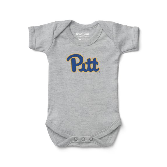 Newborn & Infant Chad & Jake Heather Gray Pitt Panthers Primary Logo Bodysuit