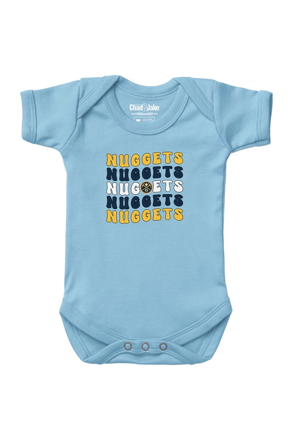 Newborn & Infant Chad & Jake  Light Blue Denver Nuggets Groovy Bodysuit