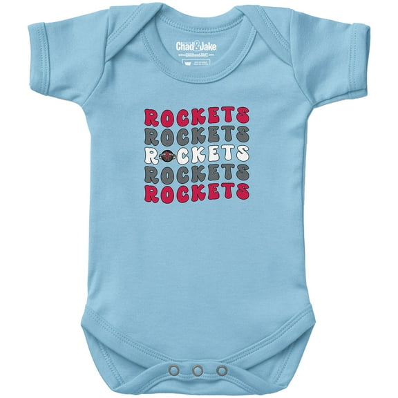 Newborn & Infant Chad & Jake Light Blue Houston Rockets Groovy Bodysuit