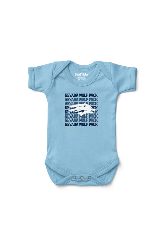 Newborn & Infant Chad & Jake Light Blue Nevada Wolf Pack Retro Bodysuit