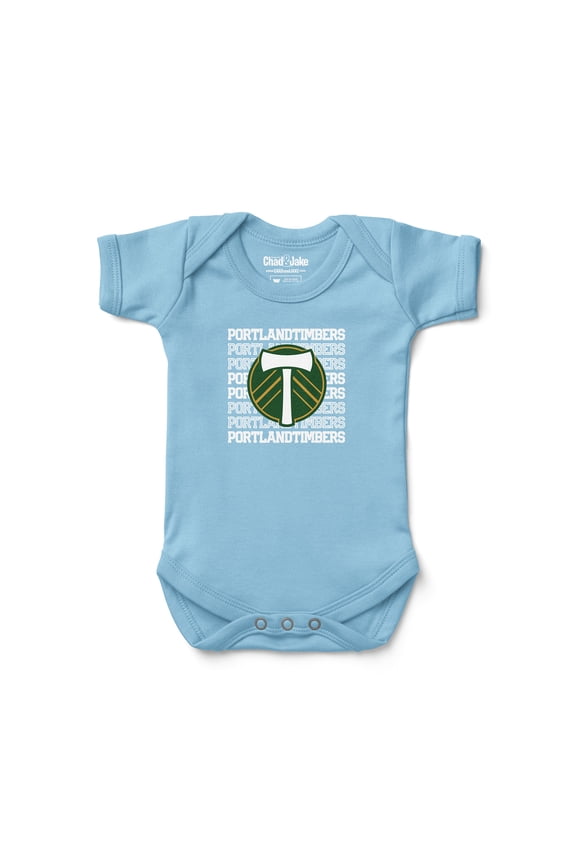 Newborn & Infant Chad & Jake Light Blue Portland Timbers Retro Bodysuit