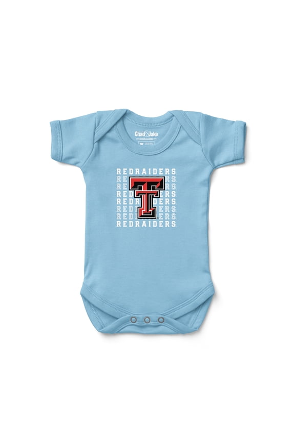 Newborn & Infant Chad & Jake Light Blue Texas Tech Red Raiders Retro Bodysuit