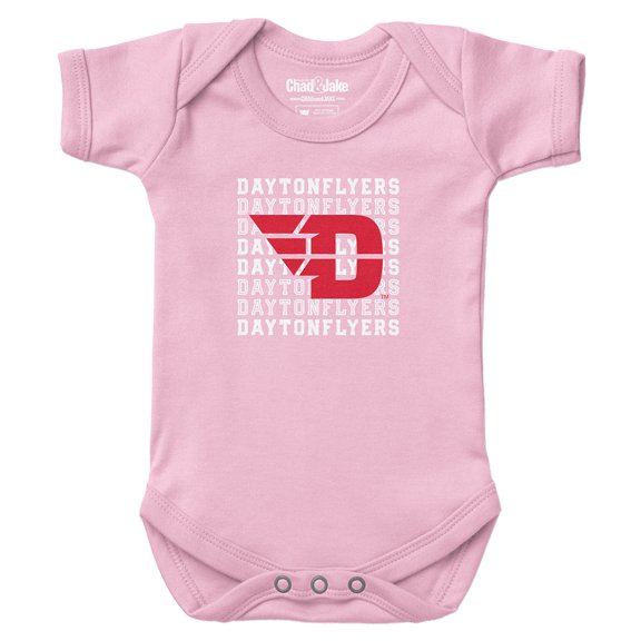 Newborn & Infant Chad & Jake Light Pink Dayton Flyers Retro Bodysuit