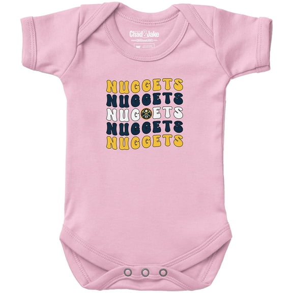 Newborn & Infant Chad & Jake  Light Pink Denver Nuggets Groovy Bodysuit