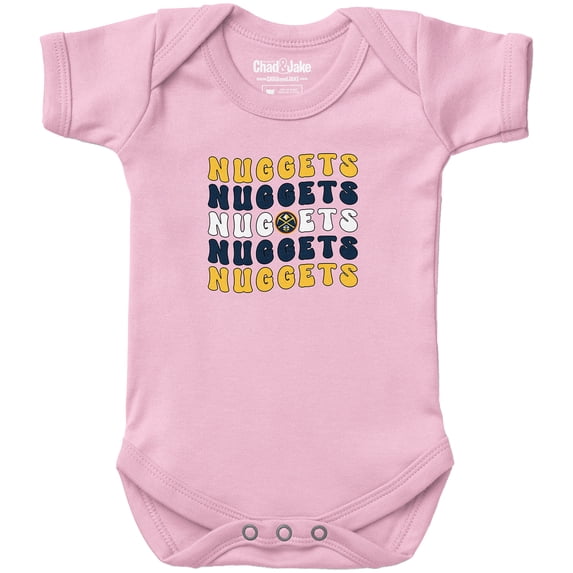 Newborn & Infant Chad & Jake Light Pink Denver Nuggets Groovy Bodysuit