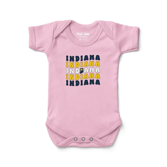 Newborn & Infant Chad & Jake Light Pink Indiana Pacers Groovy Bodysuit