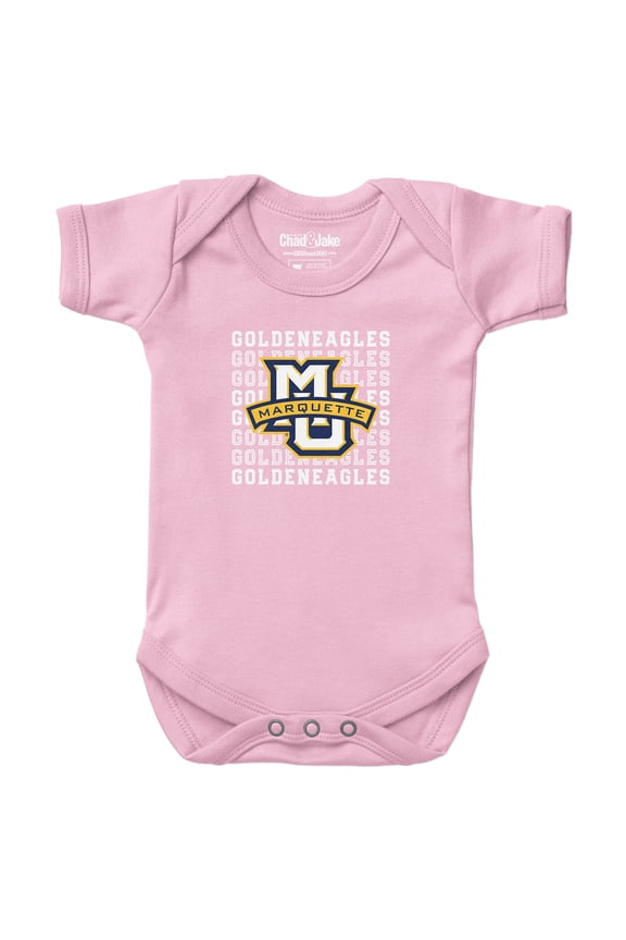 Newborn & Infant Chad & Jake Light Pink Marquette Golden Eagles Retro Bodysuit