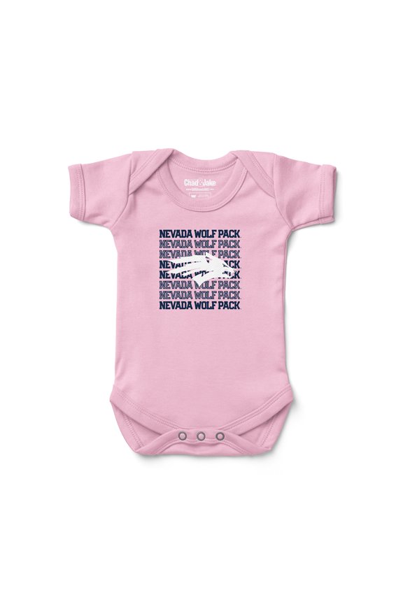 Newborn & Infant Chad & Jake Light Pink Nevada Wolf Pack Retro Bodysuit